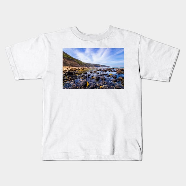 Fingal Beach, Cape Schanck, Mornington Peninsula, Victoria, Australia. Kids T-Shirt by VickiWalsh